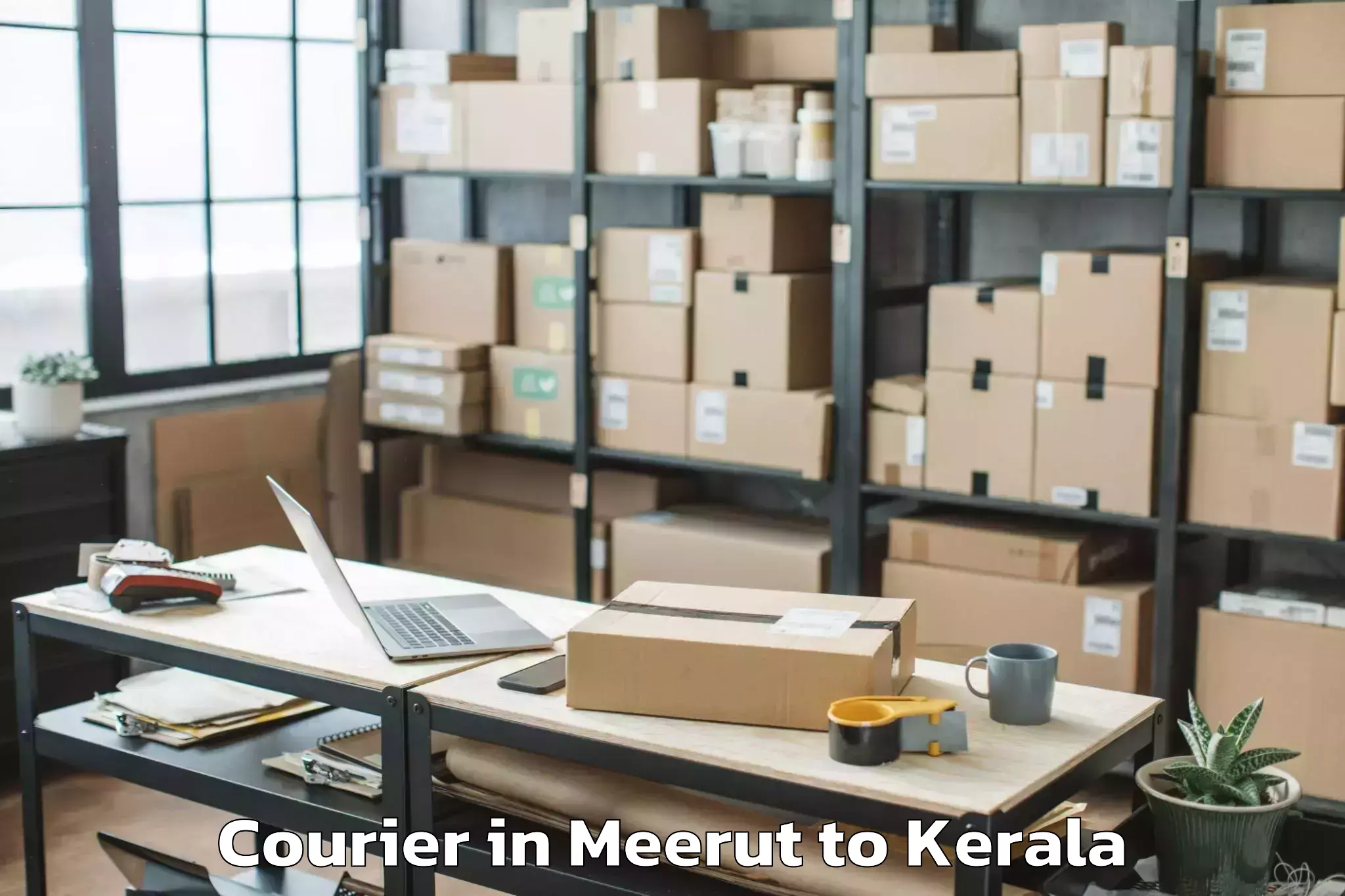 Top Meerut to Chavassery Courier Available